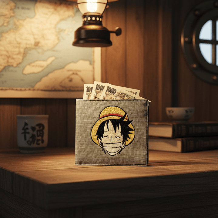 Billetera Bordada One Piece - Diseño Luffy & Logo | Piratas del Sombrero de Paja 5