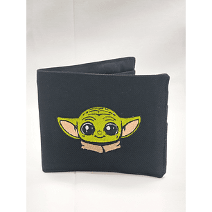 Billetera Bordada Star Wars - Diseño Grogu & Logo | La Fuerza en tu Bolsillo