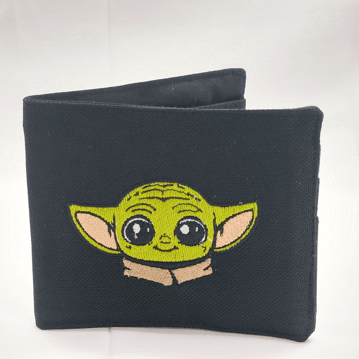 Billetera Bordada Star Wars - Diseño Grogu & Logo | La Fuerza en tu Bolsillo 1