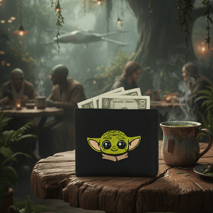 Billetera Bordada Star Wars - Diseño Grogu & Logo | La Fuerza en tu Bolsillo 4