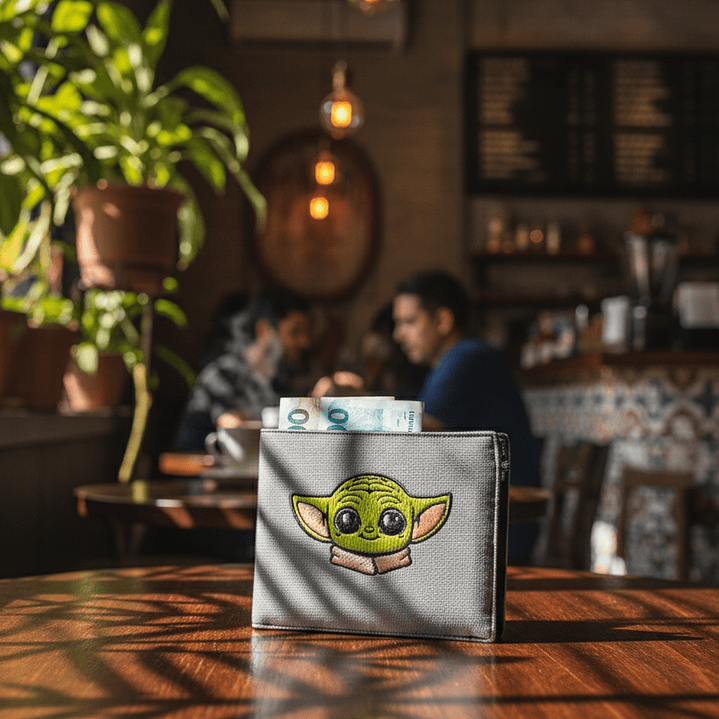 Billetera Bordada Star Wars - Diseño Grogu & Logo | La Fuerza en tu Bolsillo 5