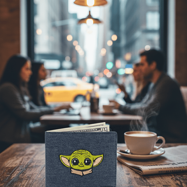 Billetera Bordada Star Wars - Diseño Grogu & Logo | La Fuerza en tu Bolsillo 6
