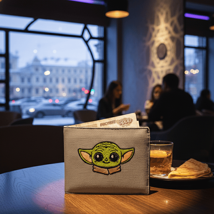 Billetera Bordada Star Wars - Diseño Grogu & Logo | La Fuerza en tu Bolsillo 16