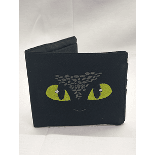 Billetera Bordada Cómo Entrenar a Tu Dragón - Diseño Chimuelo & Hooligans Peludos