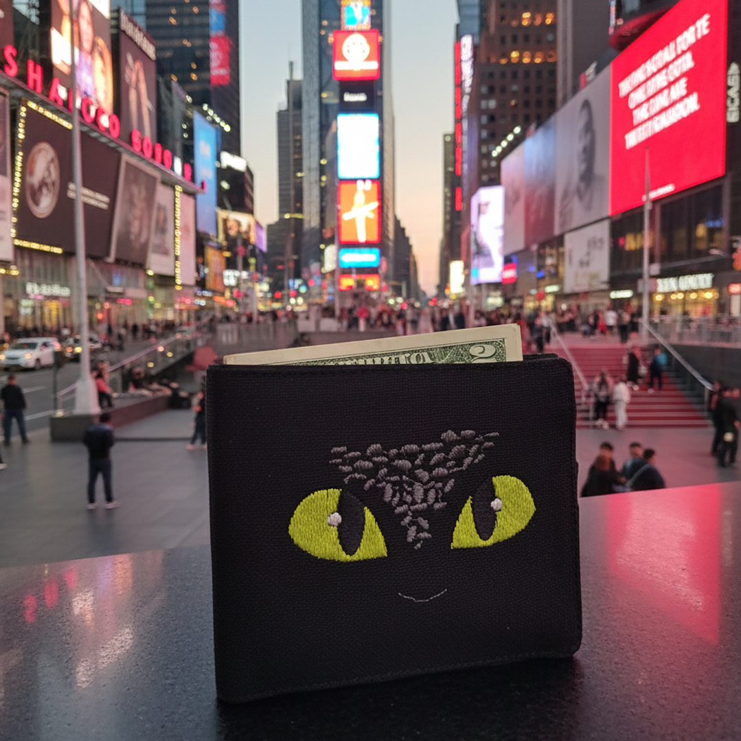 Billetera Bordada Cómo Entrenar a Tu Dragón - Diseño Chimuelo & Hooligans Peludos 7