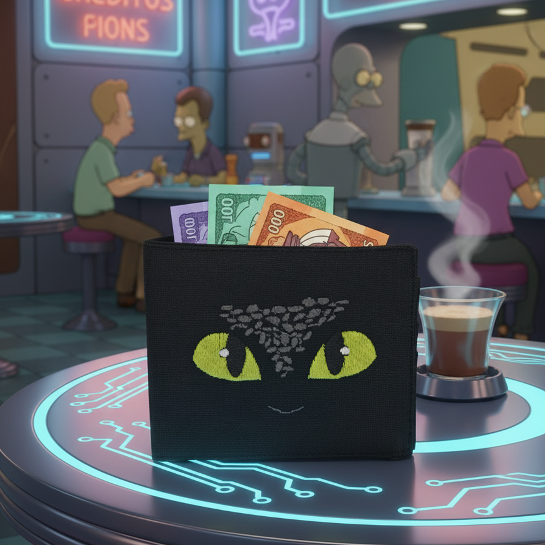 Billetera Bordada Cómo Entrenar a Tu Dragón - Diseño Chimuelo & Hooligans Peludos 11