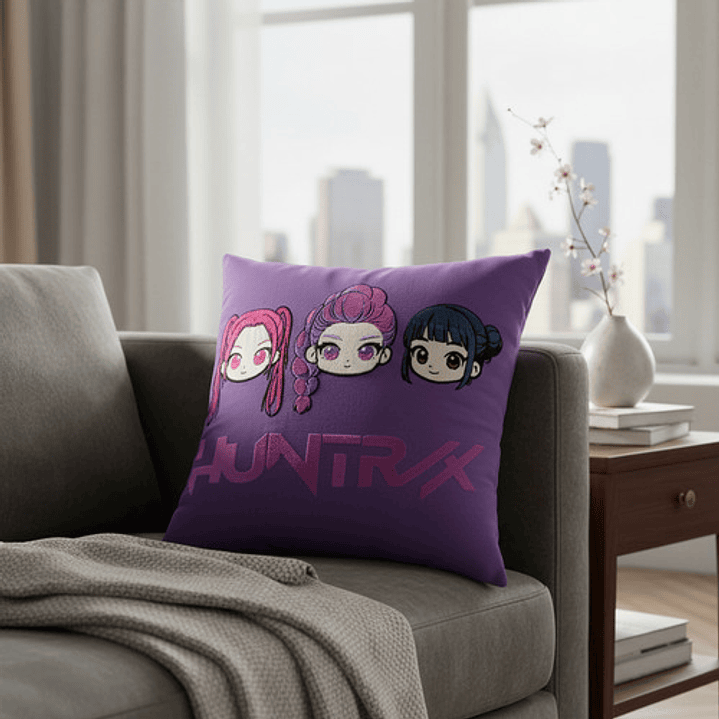 Cojín Bordado Guerreras Kpop  | Chibi Rumi, Mira Y Zoey 1