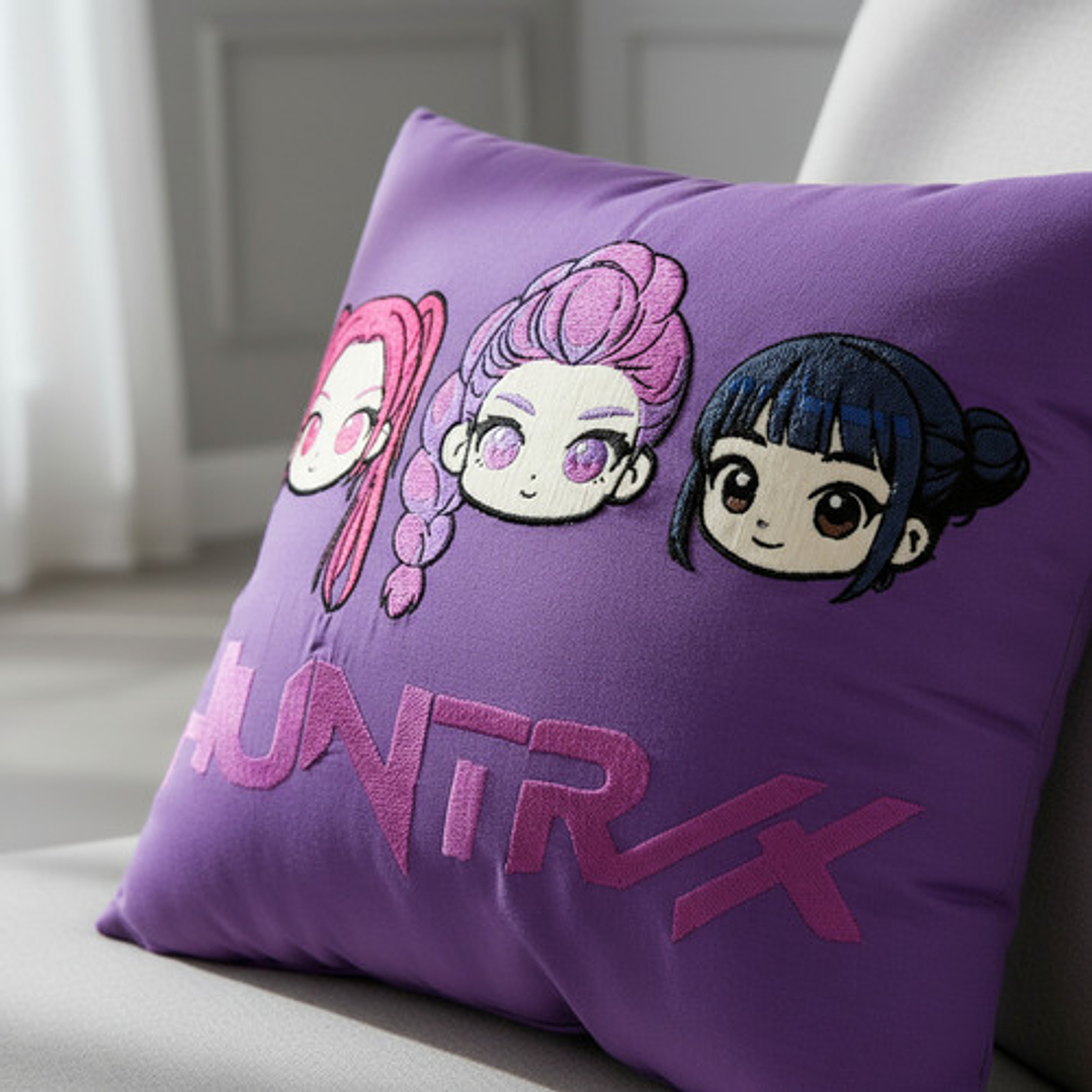 Cojín Bordado Guerreras Kpop  | Chibi Rumi, Mira Y Zoey 8