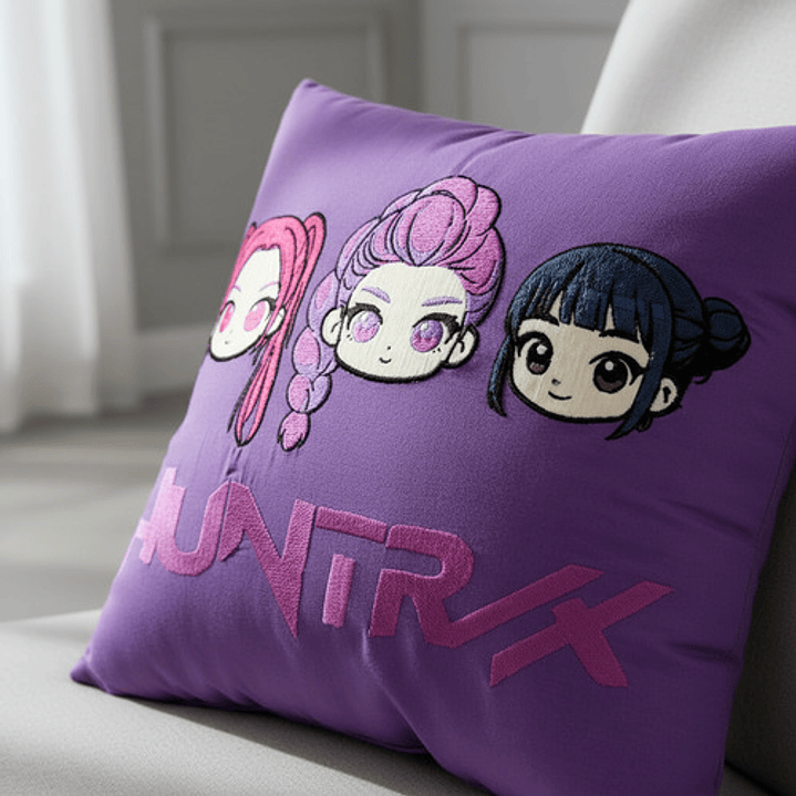 Cojín Bordado Guerreras Kpop  | Chibi Rumi, Mira Y Zoey 8