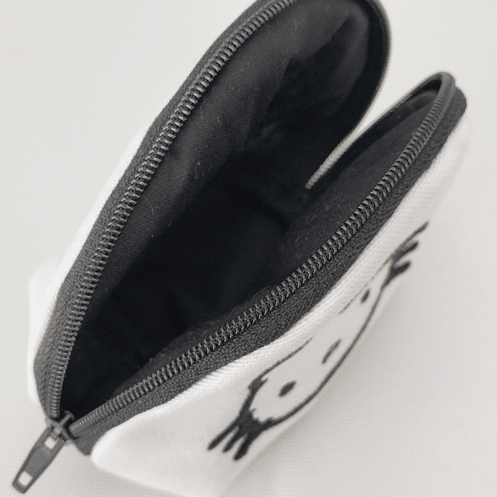 Monedero Bordado Gatita Kawaii Moño Rojo Lona Y Jeans 9