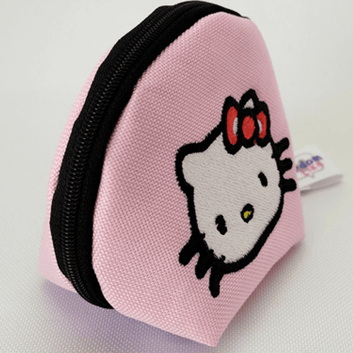 Monedero Bordado Gatita Kawaii Moño Rojo Lona Y Jeans 4