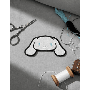 Parche Bordado Cinnamoroll Cachorro Blanco  Termoadhesivo