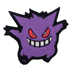 Parche Bordado Fantasma Morado Sombra Sonrisa Termoadhesivo