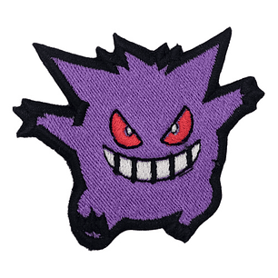 Parche Bordado Fantasma Morado Sombra Sonrisa Termoadhesivo