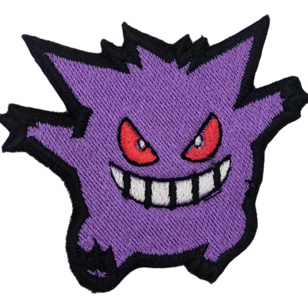 Parche Bordado Fantasma Morado Sombra Sonrisa Termoadhesivo 2