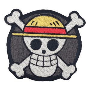 Parche Bordado Calavera Pirata Sombrero Paja Termoadhesivo