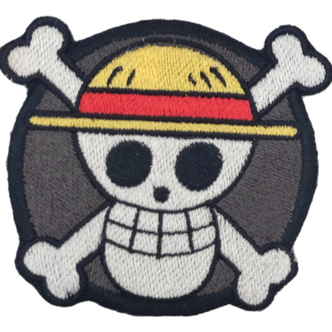 Parche Bordado Calavera Pirata Sombrero Paja Termoadhesivo 2