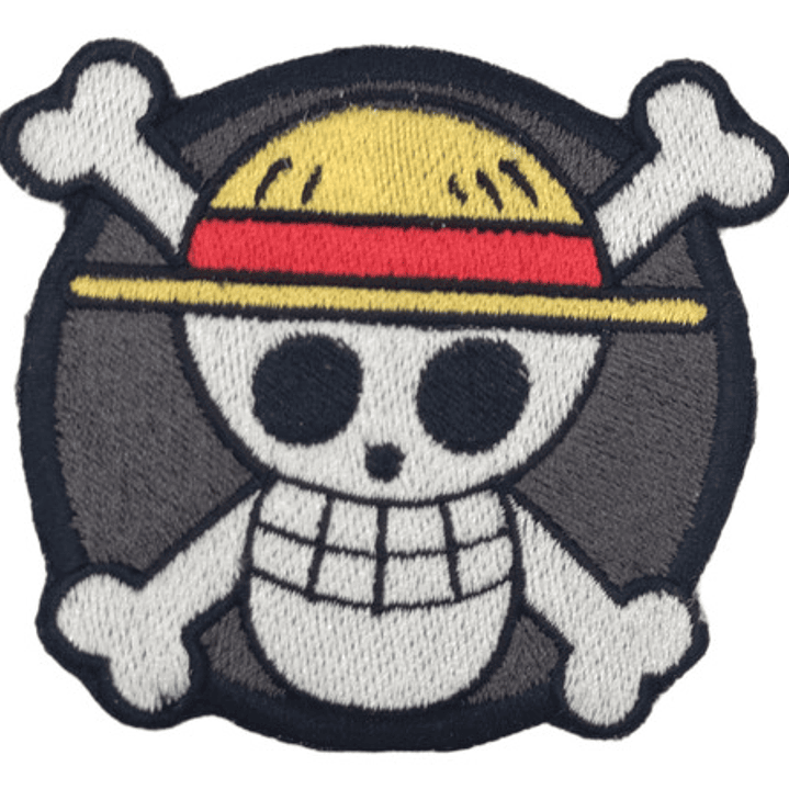 Parche Bordado Calavera Pirata Sombrero Paja Termoadhesivo 2