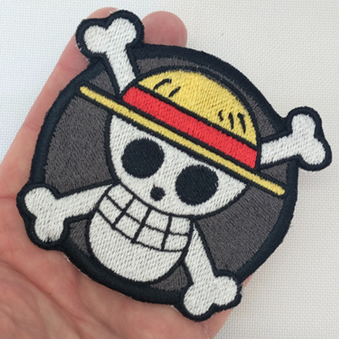 Parche Bordado Calavera Pirata Sombrero Paja Termoadhesivo 4