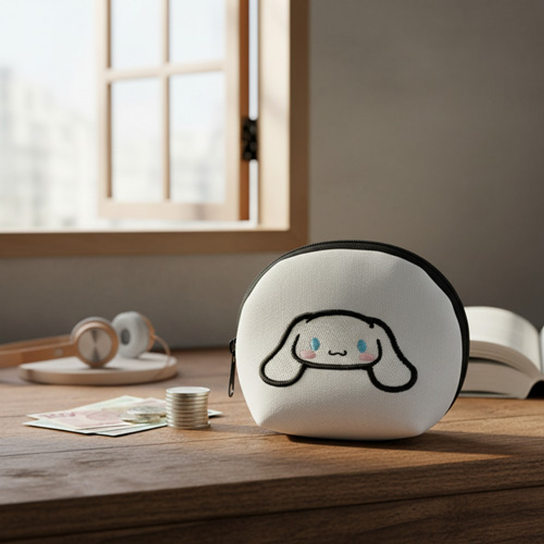 Monedero Bordado Perrito Kawaii Cinnamo Orejas Largas 1