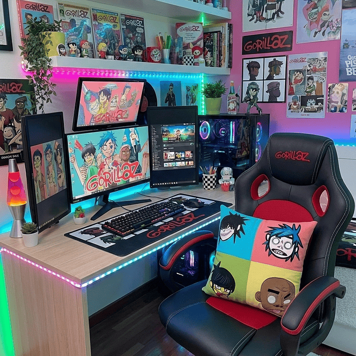 Cojín Gorillaz Bordado de Alta Densidad - 100% Algodón Orgánico 4