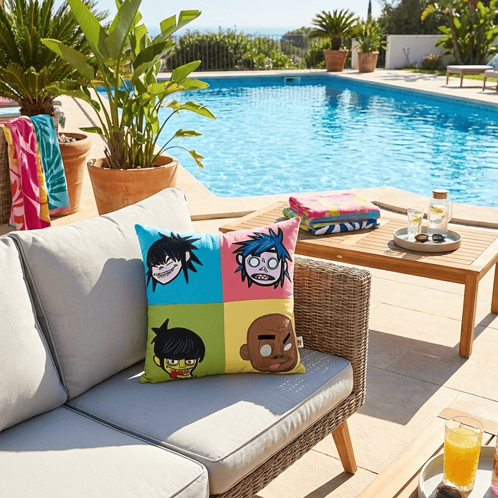 Cojín Gorillaz Bordado de Alta Densidad - 100% Algodón Orgánico 5