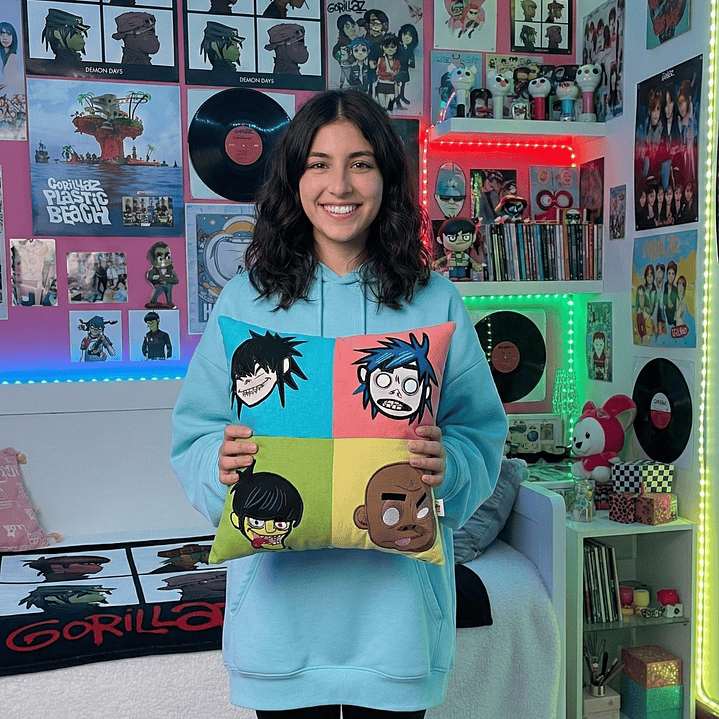 Cojín Gorillaz Bordado de Alta Densidad - 100% Algodón Orgánico 6