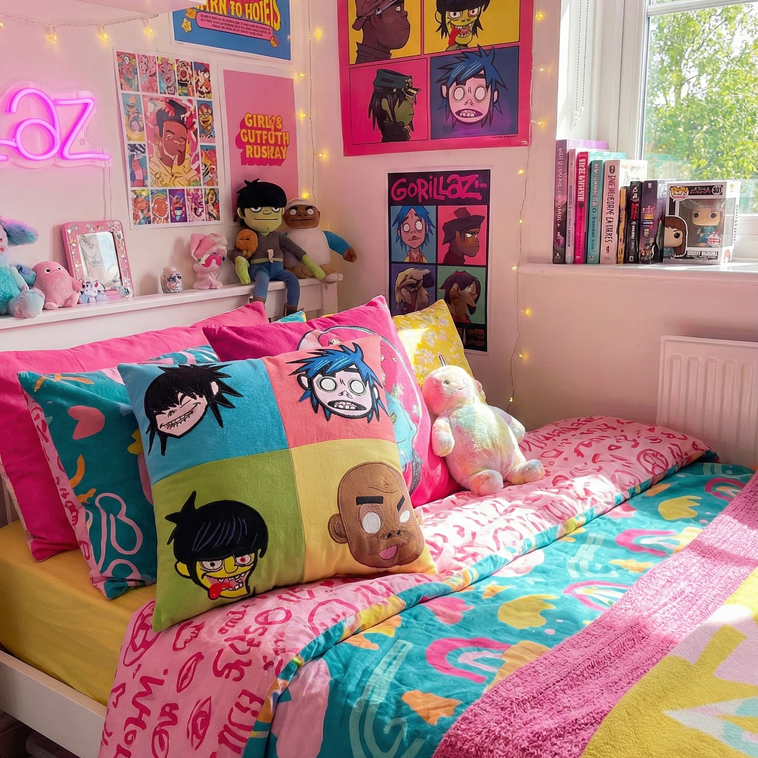 Cojín Gorillaz Bordado de Alta Densidad - 100% Algodón Orgánico 7