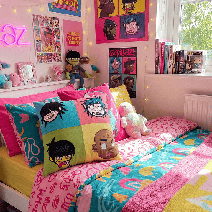 Cojín Gorillaz Bordado de Alta Densidad - 100% Algodón Orgánico 7