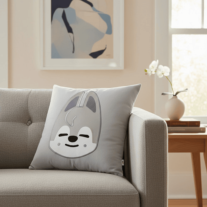 Cojín Bordado Stray Kids Bang Chan | Skzoo Wolf Chan Black edition 7