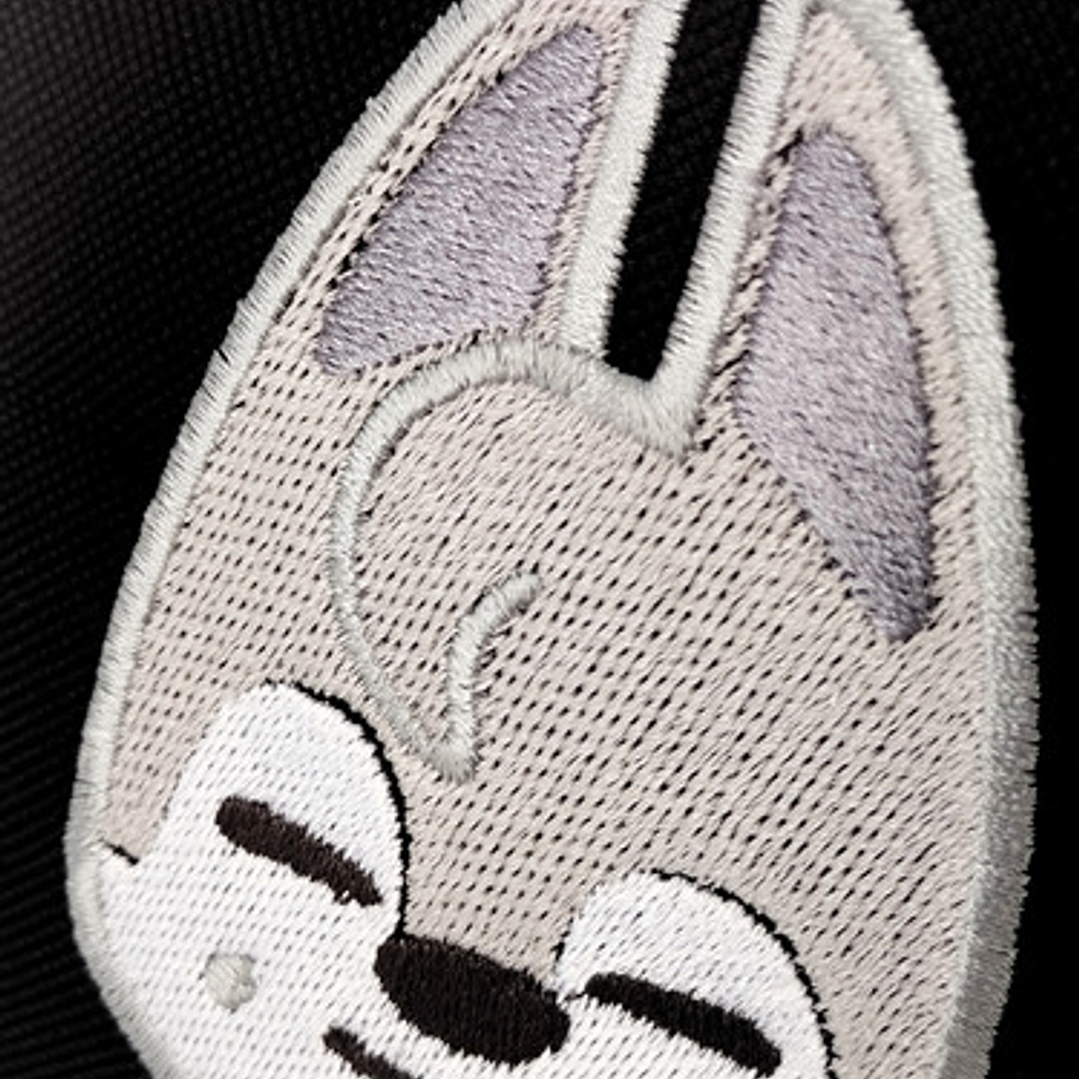 Estuche Bordado Skzoo - Wolfchan Negro Lona Bordada 6