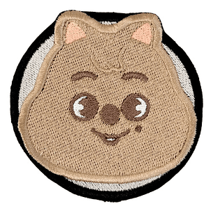 Parche Bordado Termoadhesivo Han Quokka (SKZoo Fan Art)