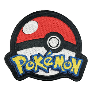 Parche Bordado Termoadhesivo Pokebola (Pokémon Fan Art)