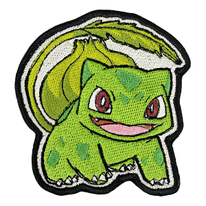 Parche Bordado Termoadhesivo Bulbasaur (Inicial de Planta) (Pokémon Fan Art)