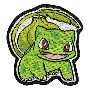 Parche Bordado Termoadhesivo Bulbasaur (Inicial de Planta) (Pokémon Fan Art)