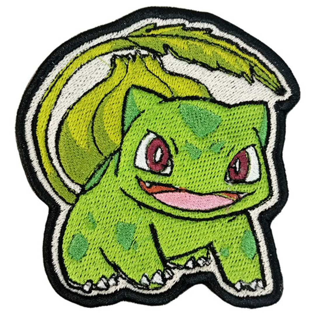 Parche Bordado Termoadhesivo Bulbasaur (Inicial de Planta) (Pokémon Fan Art) 1