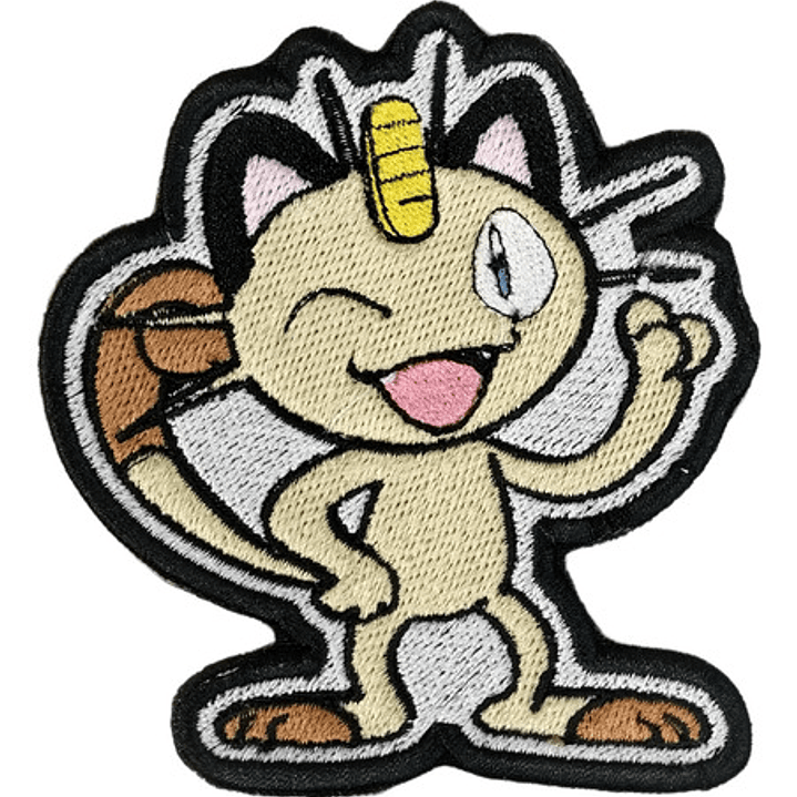 Parche Bordado Termoadhesivo Meowth (Equipo Rocket) (Pokémon Fan Art) 1