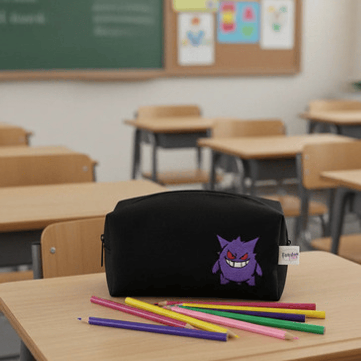 Estuche Bordado Gengar Negro 3