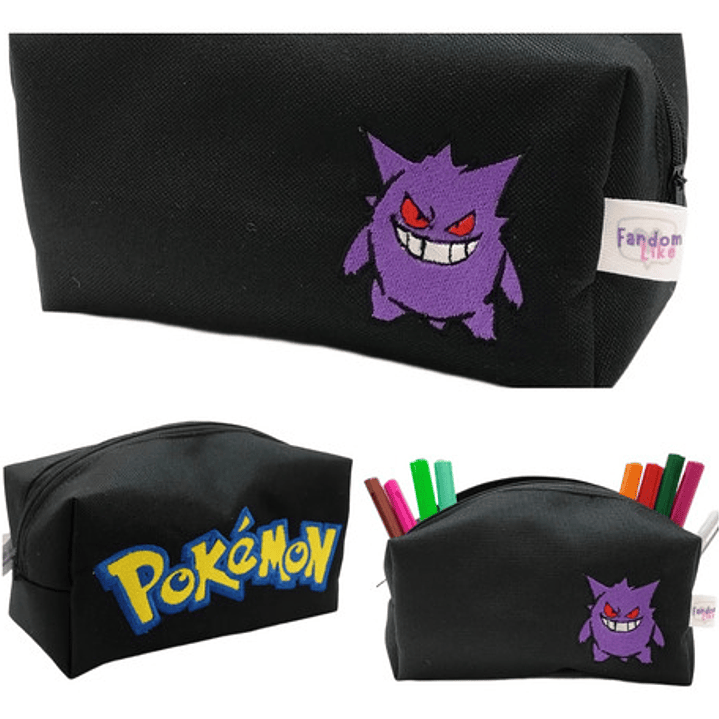 Estuche Bordado Gengar Negro 6