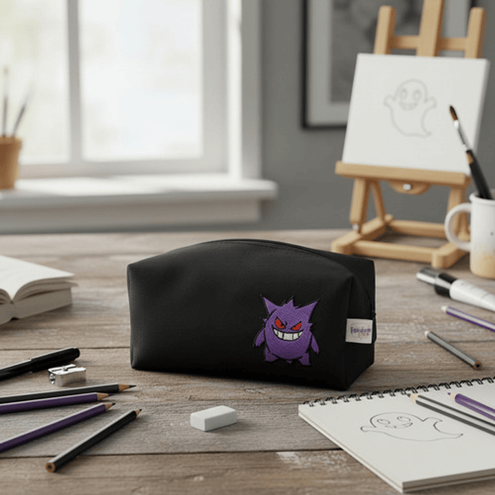 Estuche Bordado Gengar Negro 7