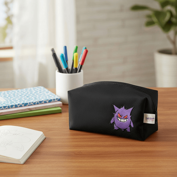Estuche Bordado Gengar Negro 9