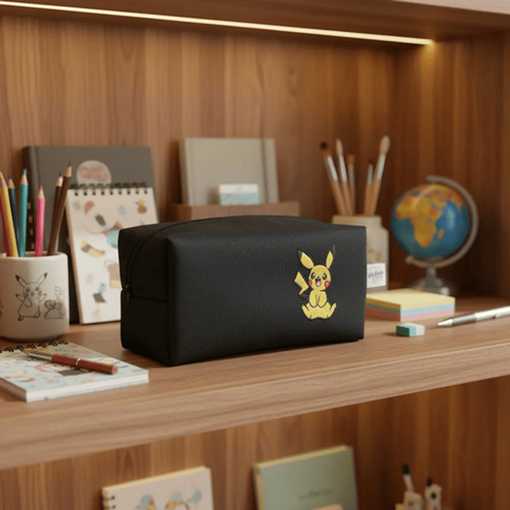 Estuche Lona Anti-fluidos Bordado Pikachu - Anime Gamer 4