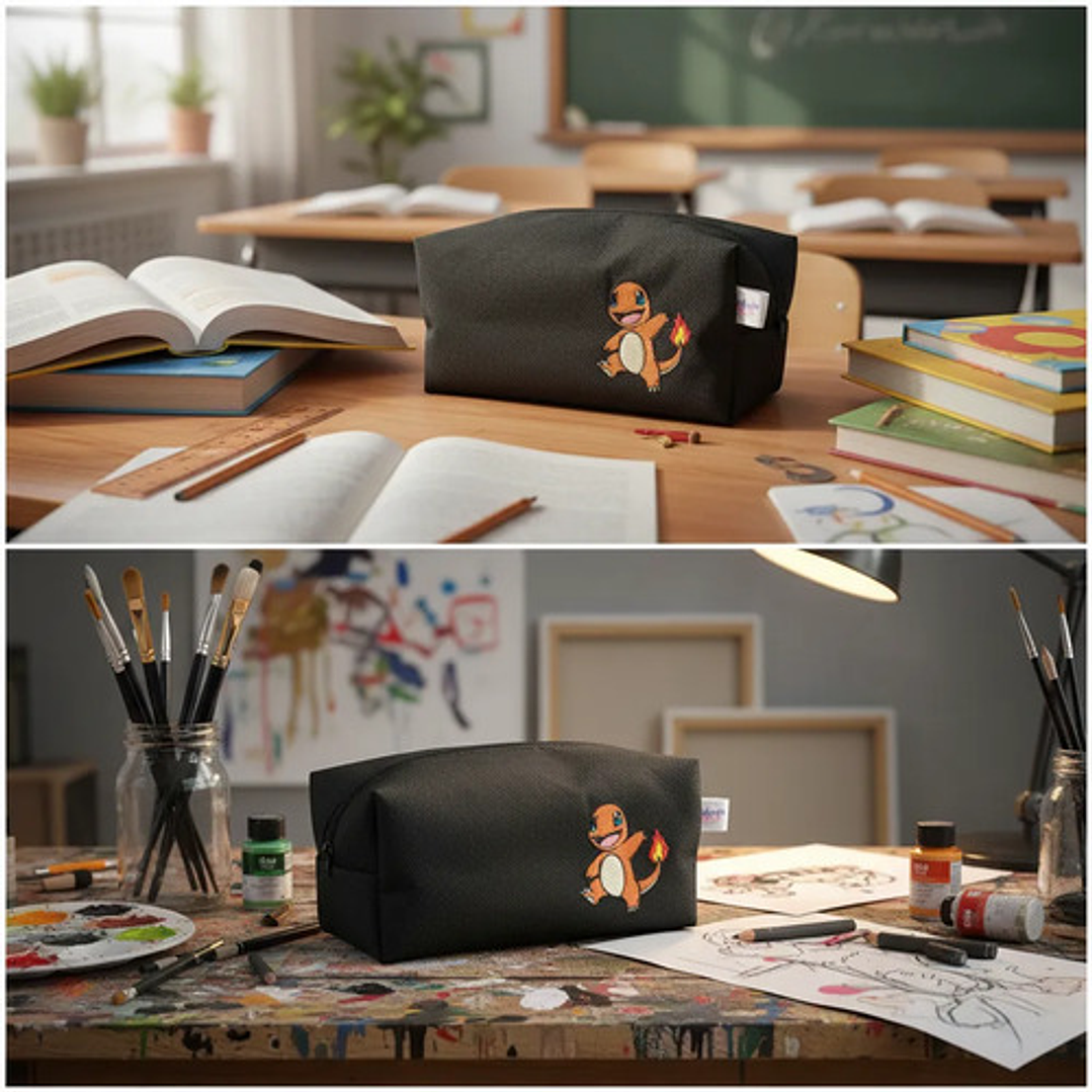 Estuche Lona Anti-fluidos Bordado Charmander - Anime Gamer 6