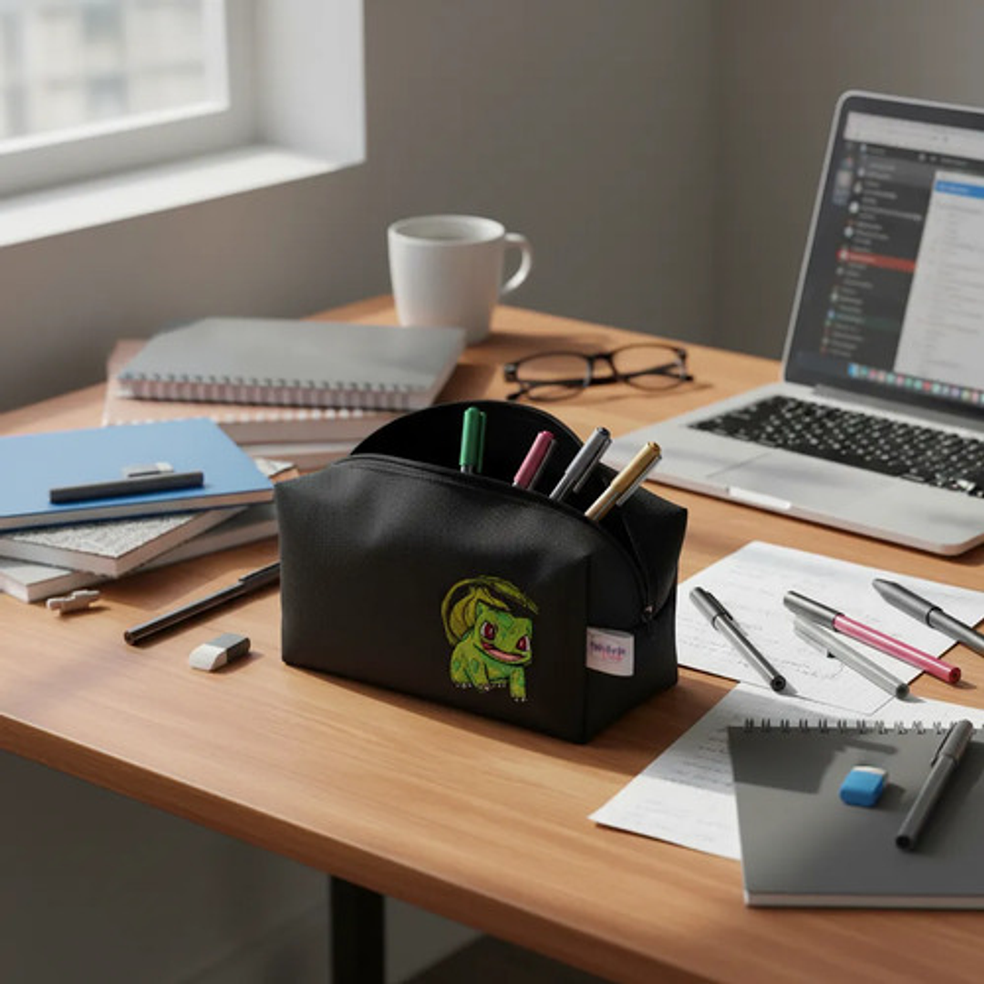 Estuche Lona Anti-fluidos Bordado Bulbasaur - Anime Gamer 3