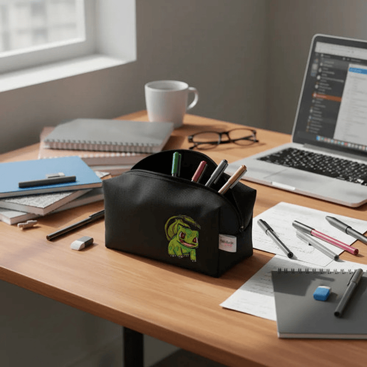 Estuche Lona Anti-fluidos Bordado Bulbasaur - Anime Gamer 3