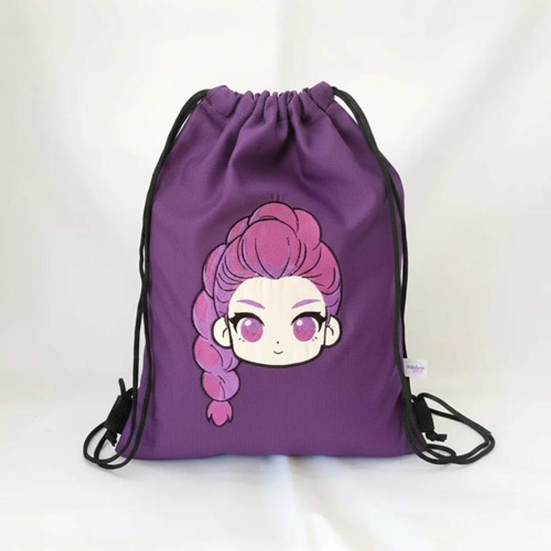 Bolso/morral Rumi De Huntrix Bordado Lona Anti-fluidos 1