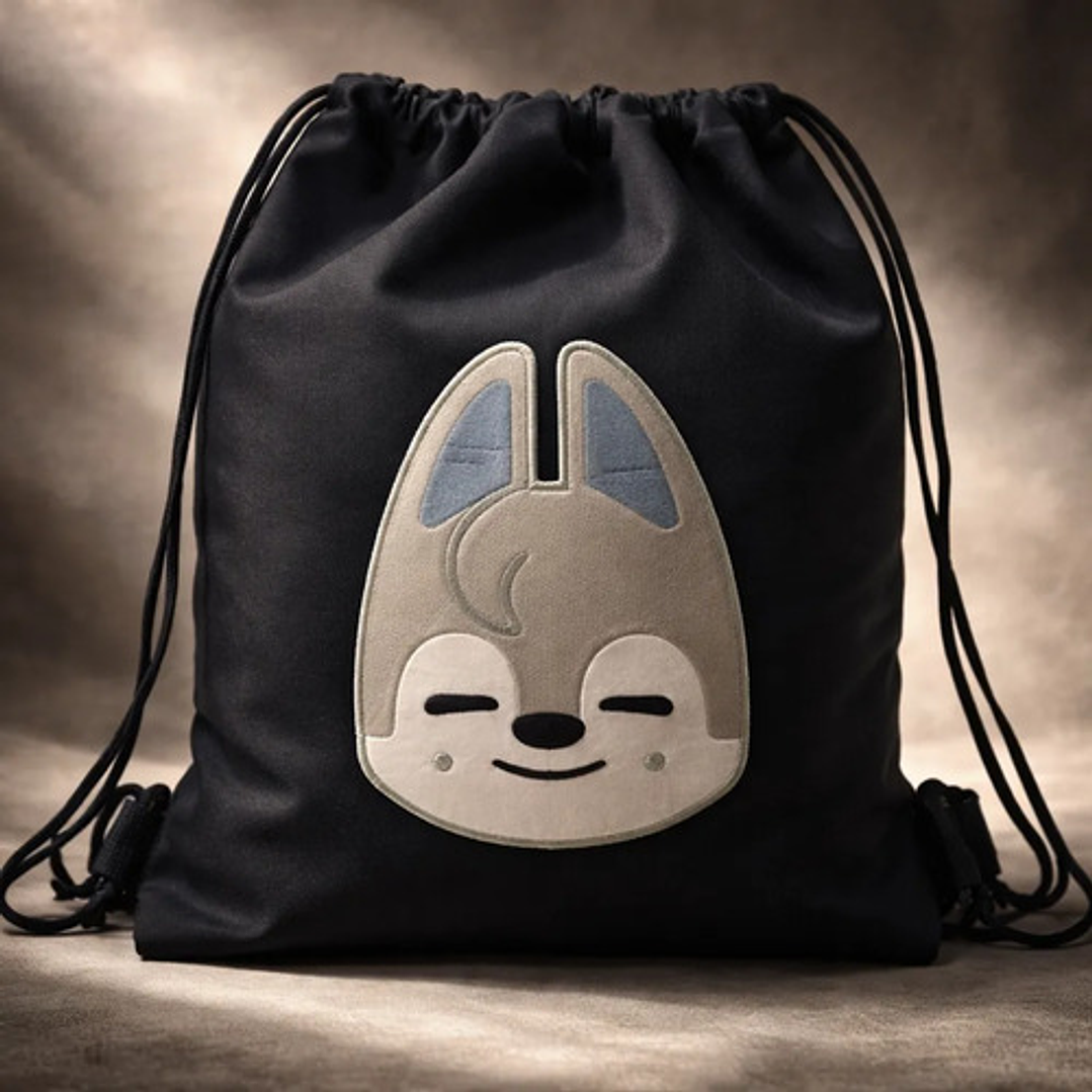 Bolso/morral K-pop Stray Kids Wolfchan Bordado Lona 7