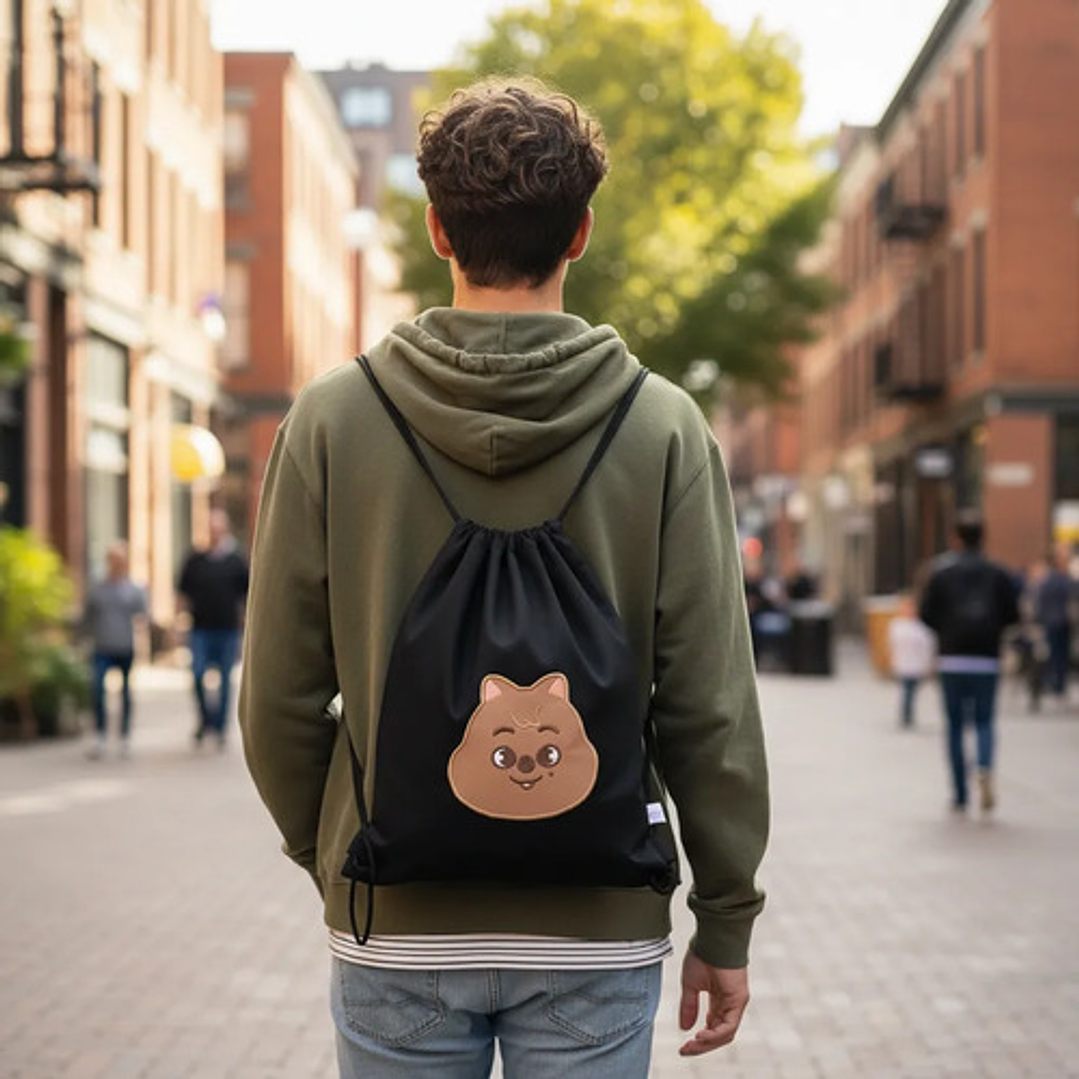 Bolso/morral K-pop Stray Kids Han Quokka Bordado Lona 3