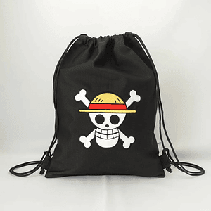 Bolso/morral Anime One Piece Jolly Roger Bordado Lona