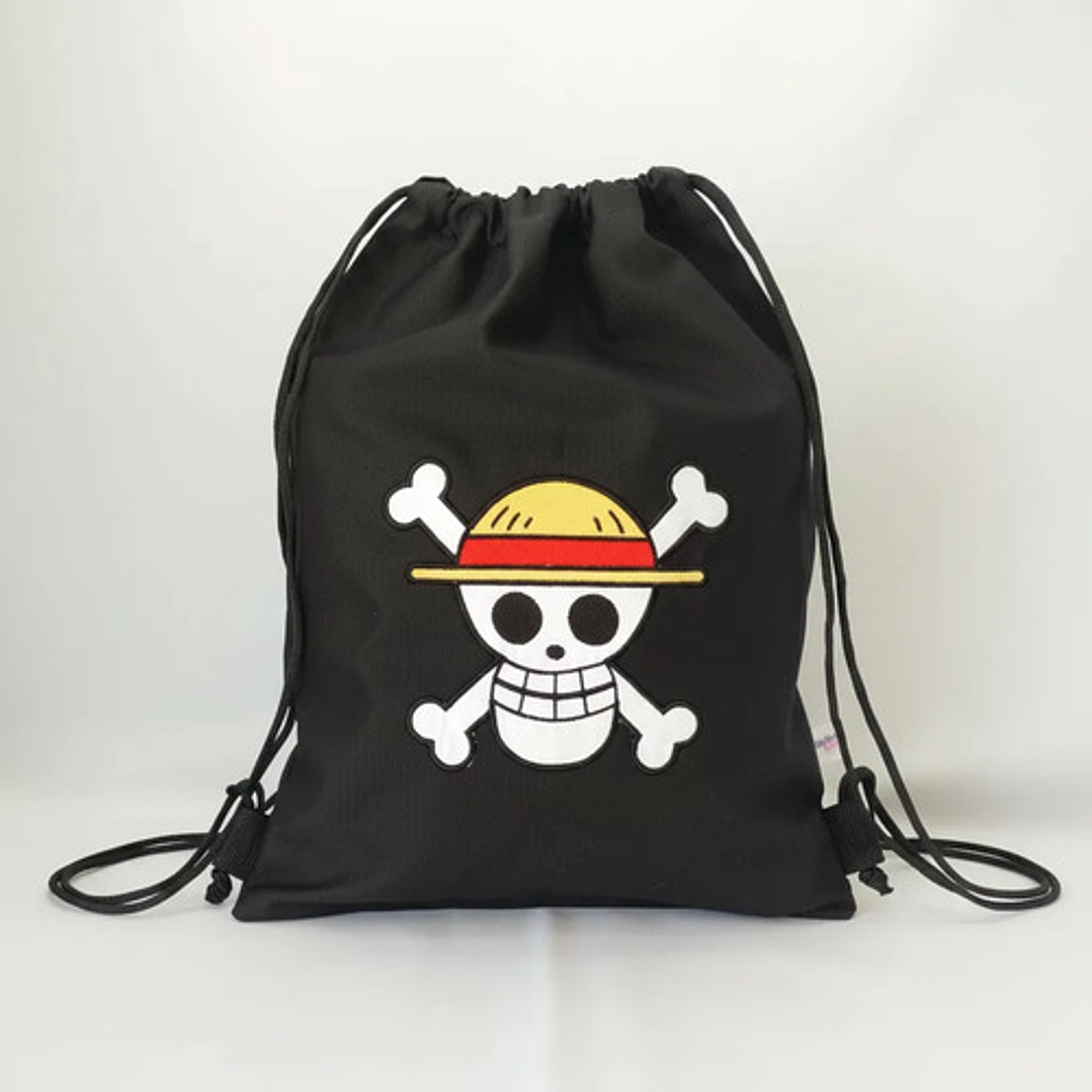 Bolso/morral Anime One Piece Jolly Roger Bordado Lona 1